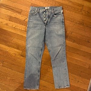 AGOLDE Riley High Rise Slim Straight- light wash